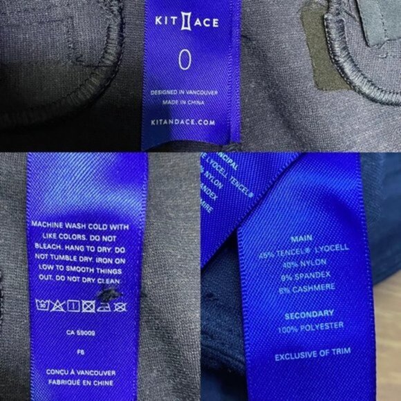 Kit and Ace Coastline Trouser Pant Navy‎ Blue Ponte Women Size 0 - Picture 11 of 11